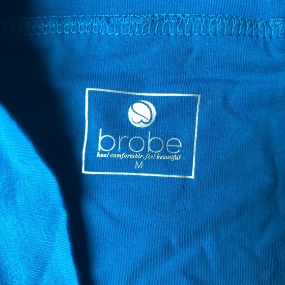 BROBE Post Surgery Recovery Robe Size Medium Blue Tie Front Super Soft - Picture 5 of 9